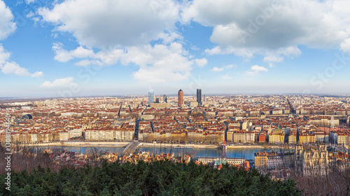vue panoramique de la ville de Lyon, France