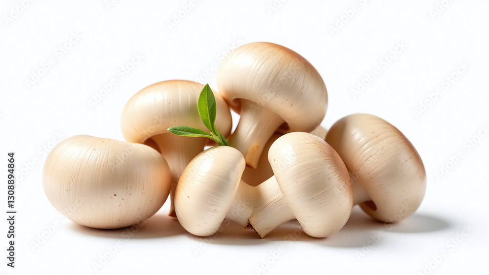 fresh champignon mushrooms carefully white background culinary use various fresh champignon mushrooms carefully white background culinary use various