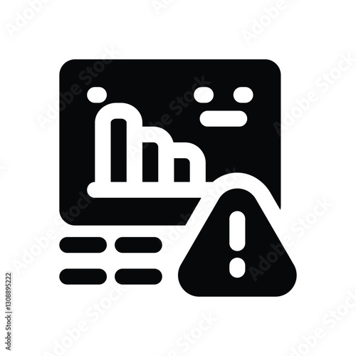 risk management glyph icon. Strong and solid vector icon for websites, mobile interfaces, presentations, and visual branding. High quality and easy to edit.
