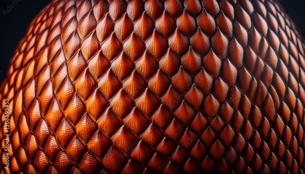Macro of salak fruit skin. Reptilian, reddish-brown scales detailed. Exotic snake fruit texture. Intriguing natural pattern.
Macro of salak fruit skin. Reptilian, reddish-brown scales detailed. Exotic snake fruit texture. Intriguing natural pattern.