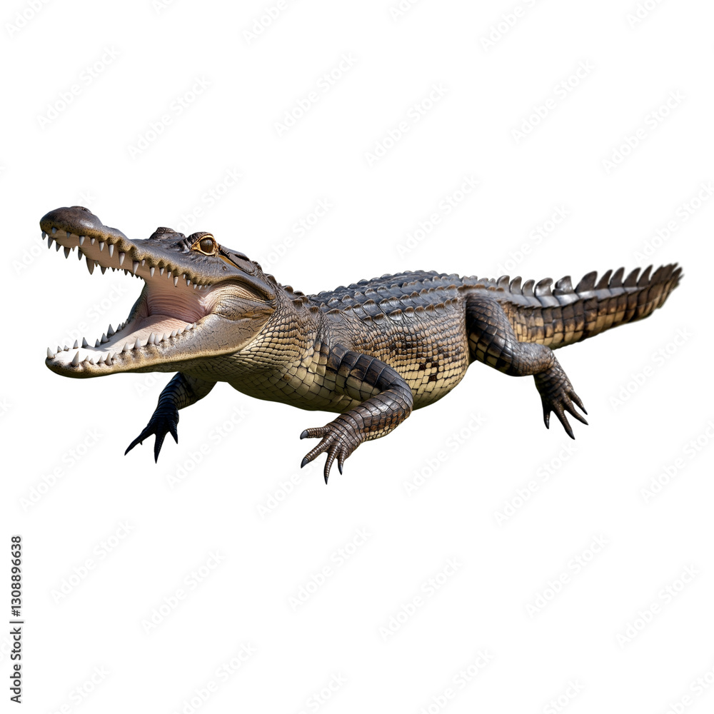 Fototapeta premium crocodile, object, cut out, on Transparent background