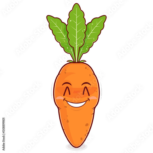 carrot smile face cartoon cute
