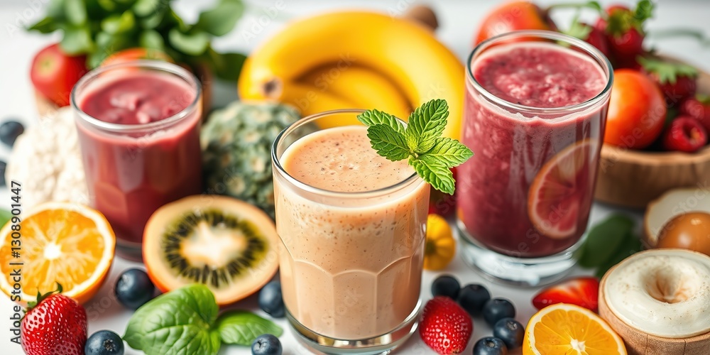 Fresh Fruit Smoothie Ingredients Ready to Blend Fresh Fruit Smoothie Ingredients Ready to Blend