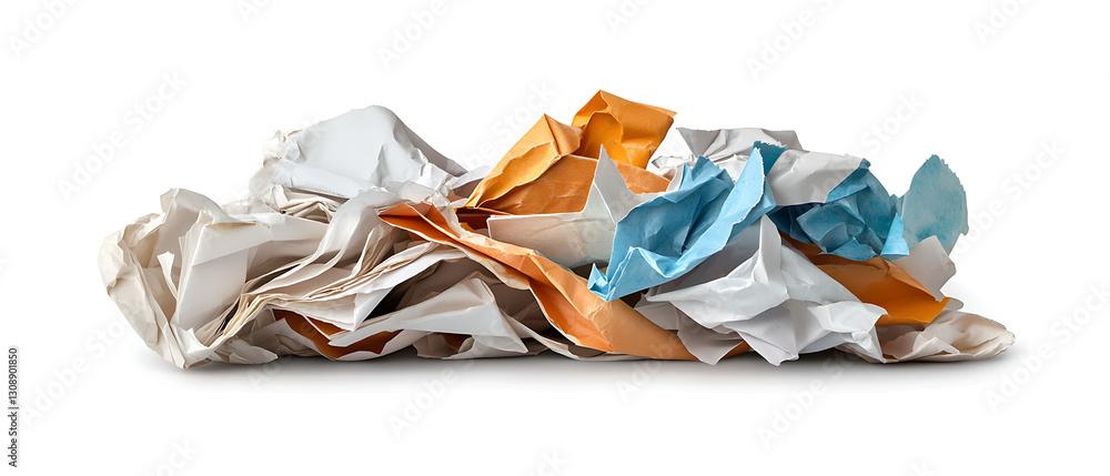 Crumpled paper art studio space photography creative environment close-up view abstract design inspiration Crumpled paper art studio space photography creative environment close-up view abstract design inspiration