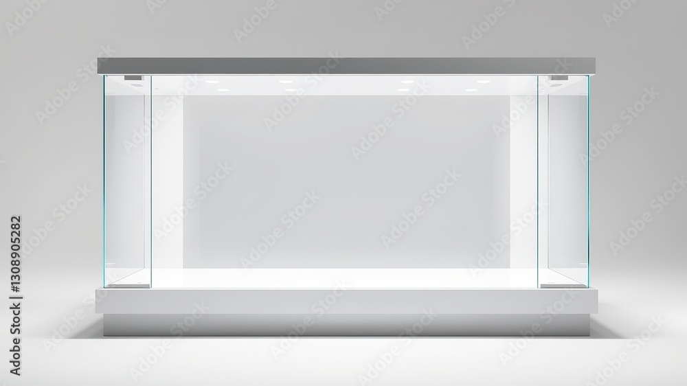 Clear Case Open Mockup - Bright Interior Booth Clear Case Open Mockup - Bright Interior Booth