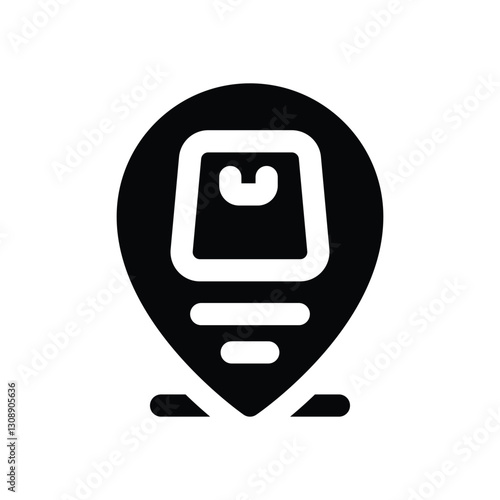 location glyph icon. Strong and solid vector icon for websites, mobile interfaces, presentations, and visual branding. High quality and easy to edit.