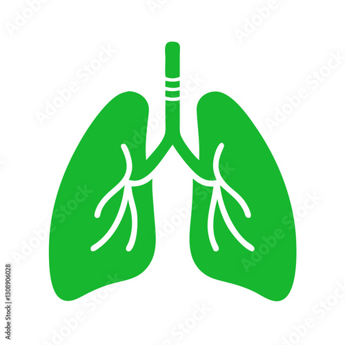 Lungs Icon - Health and Respiratory System Representation