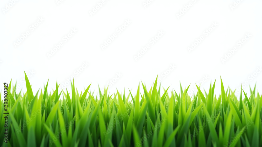 Fototapeta premium white backgroundting green grass common task many people yards every day year outside winter season