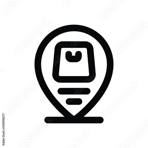 location line icon. Clean and minimalist vector icon for websites, mobile apps, presentations, and logos. Fully scalable and customizable for any project.
