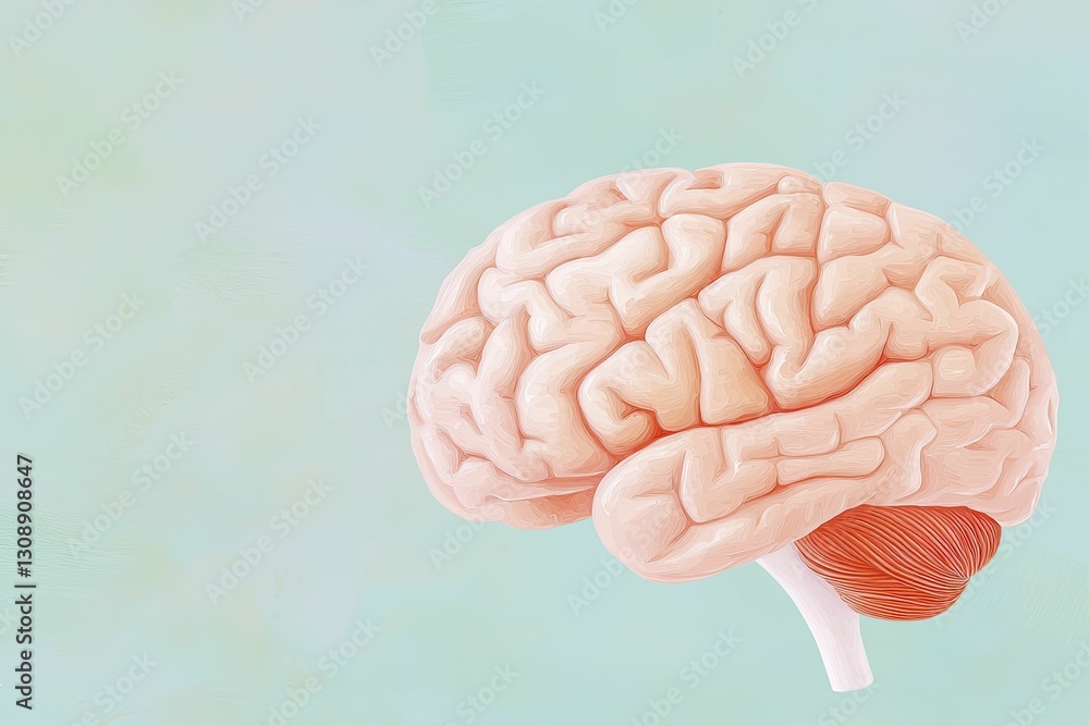 A detailed rendering of the human brain, emphasizing regions responsible for various functions, set against a calming blue backdrop. A detailed rendering of the human brain, emphasizing regions responsible for various functions, set against a calming blue backdrop.