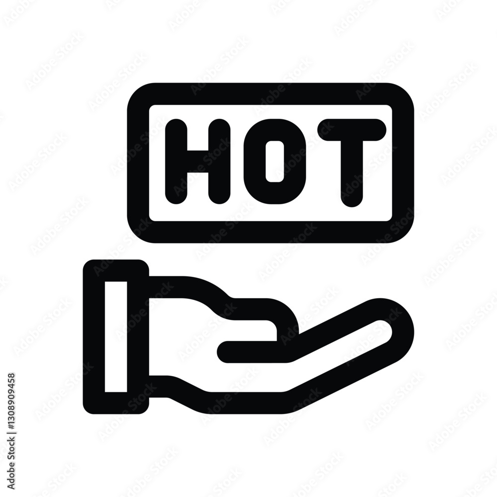 hot line icon. Clean and minimalist vector icon for websites, mobile apps, presentations, and logos. Fully scalable and customizable for any project. hot line icon. Clean and minimalist vector icon for websites, mobile apps, presentations, and logos. Fully scalable and customizable for any project.