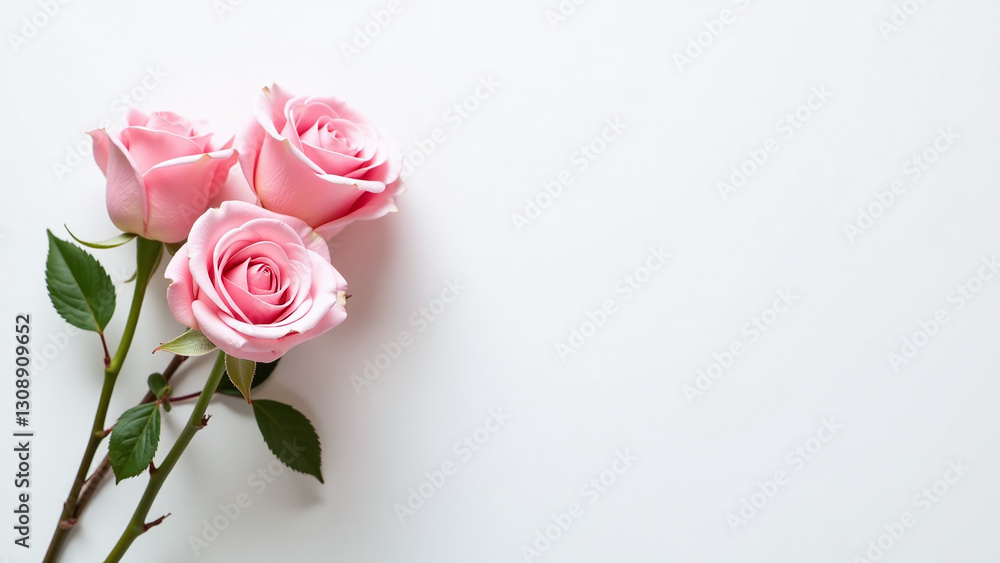 pink roses white background decoration purposes pink roses white background decoration purposes