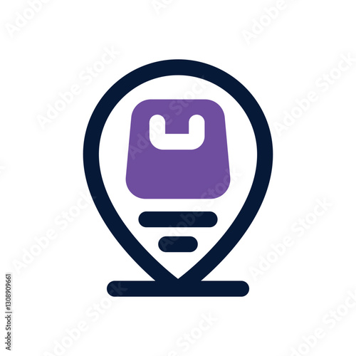 location dual tone icon. Sleek and modern vector icon for websites, mobile apps, marketing materials, and corporate design. Fully scalable and ready to use.