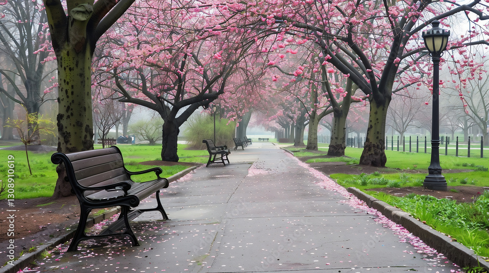 Pink spring blossoms at Goodale Park in downtown Columbus Ohio Pink spring blossoms at Goodale Park in downtown Columbus Ohio
