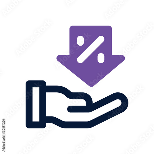bargain dual tone icon. Sleek and modern vector icon for websites, mobile apps, marketing materials, and corporate design. Fully scalable and ready to use.