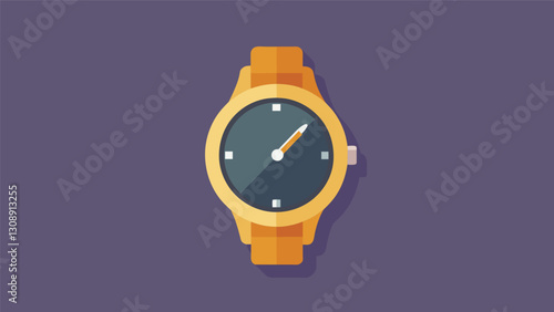 The watch face is designed with a minimalist aesthetic embodying the stoic belief in simplicity and detachment from material possessions.. Vector illustration