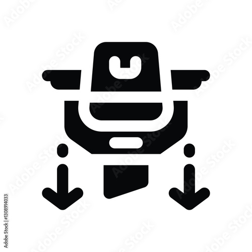 filter glyph icon. Strong and solid vector icon for websites, mobile interfaces, presentations, and visual branding. High quality and easy to edit.