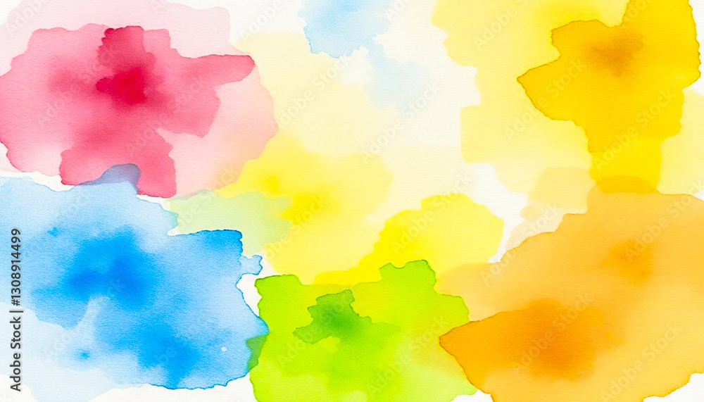 Fototapeta premium Abstract Watercolor Background Colorful Paint Splashes