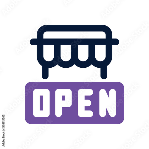 open dual tone icon. Sleek and modern vector icon for websites, mobile apps, marketing materials, and corporate design. Fully scalable and ready to use.