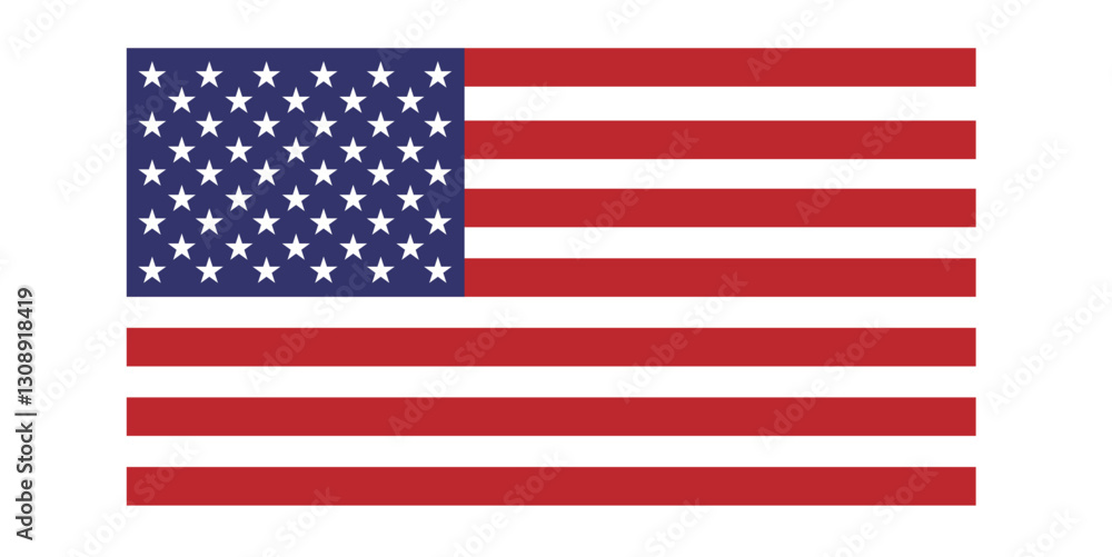Fototapeta premium USA national flag vector illustration