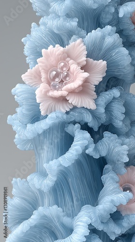 Pastel Flower Sculpture for Studio Shot.