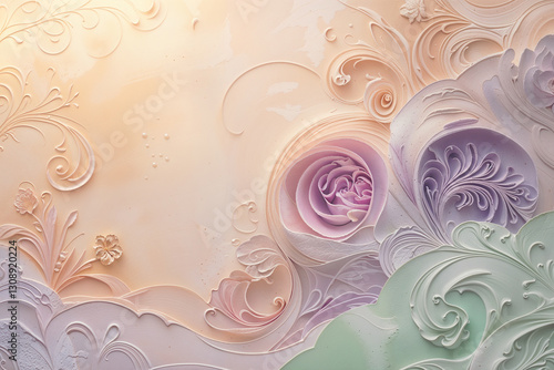 abstract background with flowers