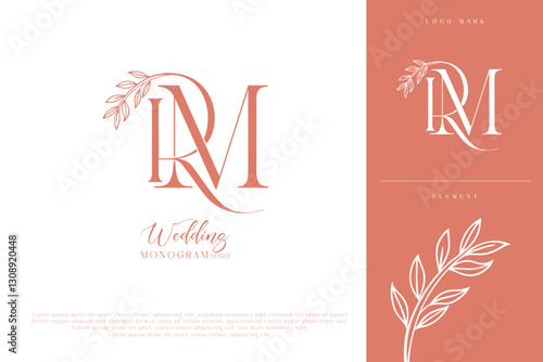 RM, MR, Wedding Logo Monogram, Stylish Wedding Couple Logo