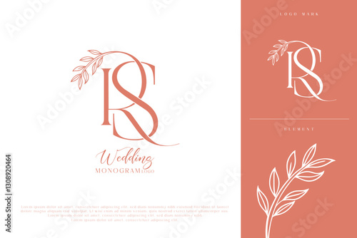 RS, SR, Wedding Logo Monogram, Stylish Wedding Couple Logo