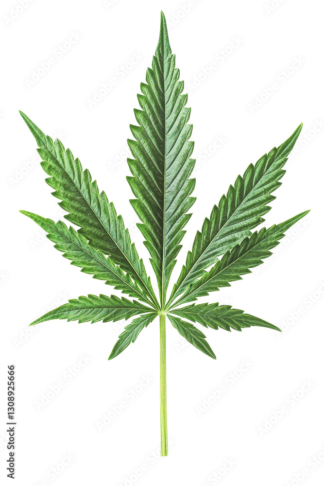 Isolated Marijuana Leaf Isolated Marijuana Leaf