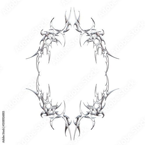 3D Hyper Cybersigil Design Element