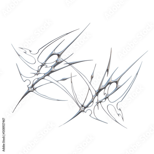 3D Hyper Cybersigil Design Element