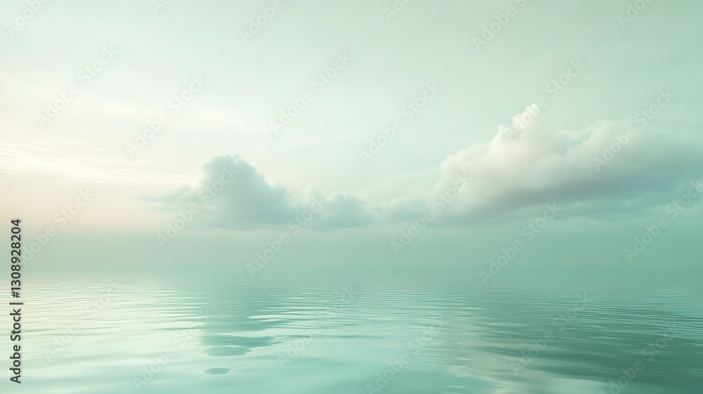 Obraz premium Soft pastel green and sky blue gradient, light and airy with subtle transitions
