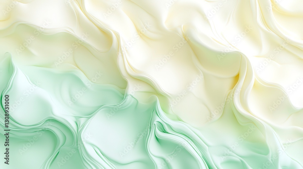 Obraz premium Soft pastel mint and pale yellow gradient with light and airy smooth texture