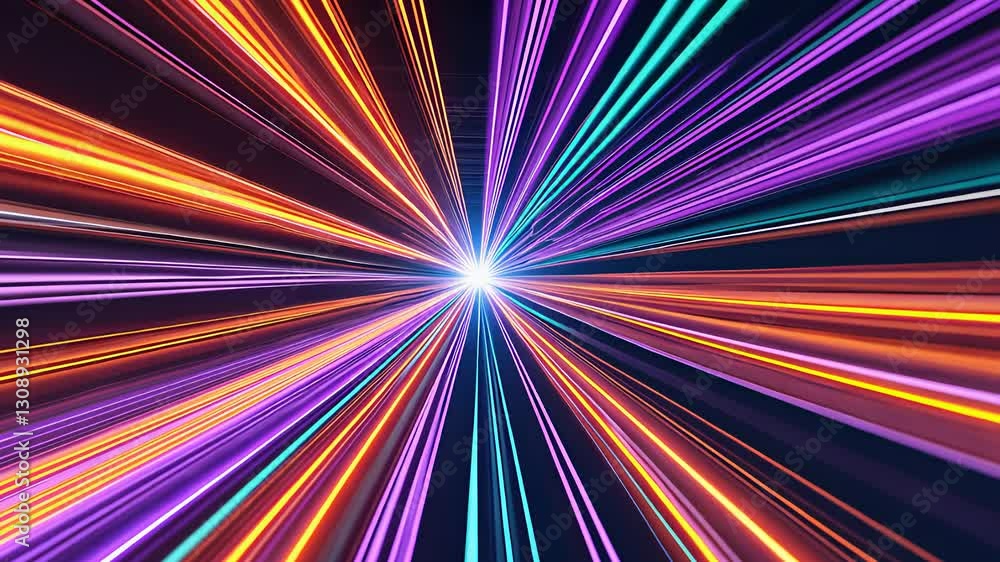 Futuristic Light Speed Motion With Glowing Neon Streaks In A High-Tech Abstract Digital Space Warp Effect
Futuristic Light Speed Motion With Glowing Neon Streaks In A High-Tech Abstract Digital Space Warp Effect