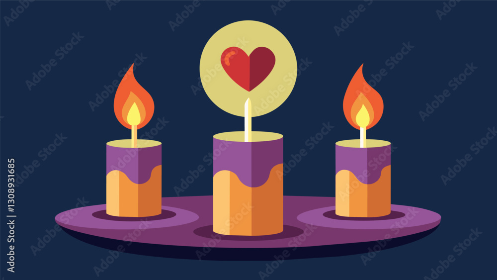 The flickering candles symbolized the light of hope and faith that burned bright in the hearts of the congregation.. Vector illustration The flickering candles symbolized the light of hope and faith that burned bright in the hearts of the congregation.. Vector illustration