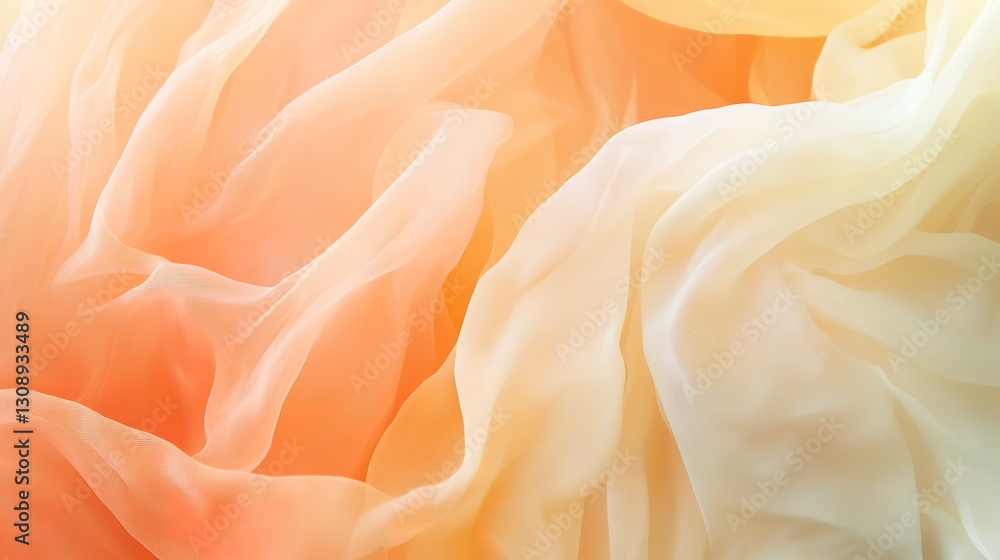 Obraz premium Soft pastel peach and pale yellow gradient, light and airy with subtle flowing transitions