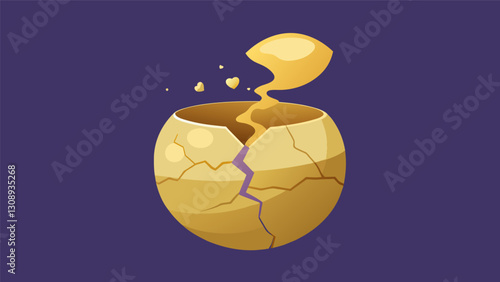 Incorporating the ancient Japanese art of Kintsugi thes use the symbolism of repairing broken pottery with gold to help clients heal from emotional s. Vector illustration