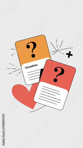 Question cards for conversation starters and games