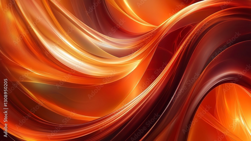 Warm orange and brown swirls, abstract fluid design with earthy tones Warm orange and brown swirls, abstract fluid design with earthy tones