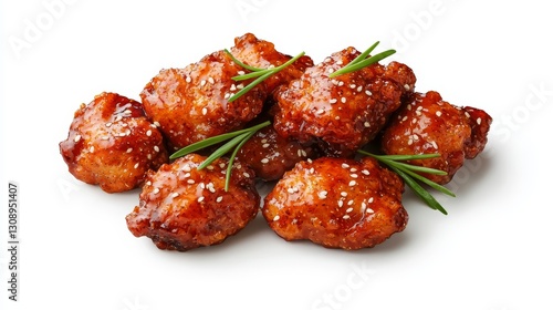 Crispy fried chicken meal at fast food joint a delicious bite of flavor