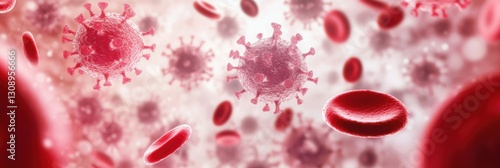 Wallpaper Mural Cytomegalovirus infection studying blood samples in a laboratory setting focusing on viral diagnostics Torontodigital.ca