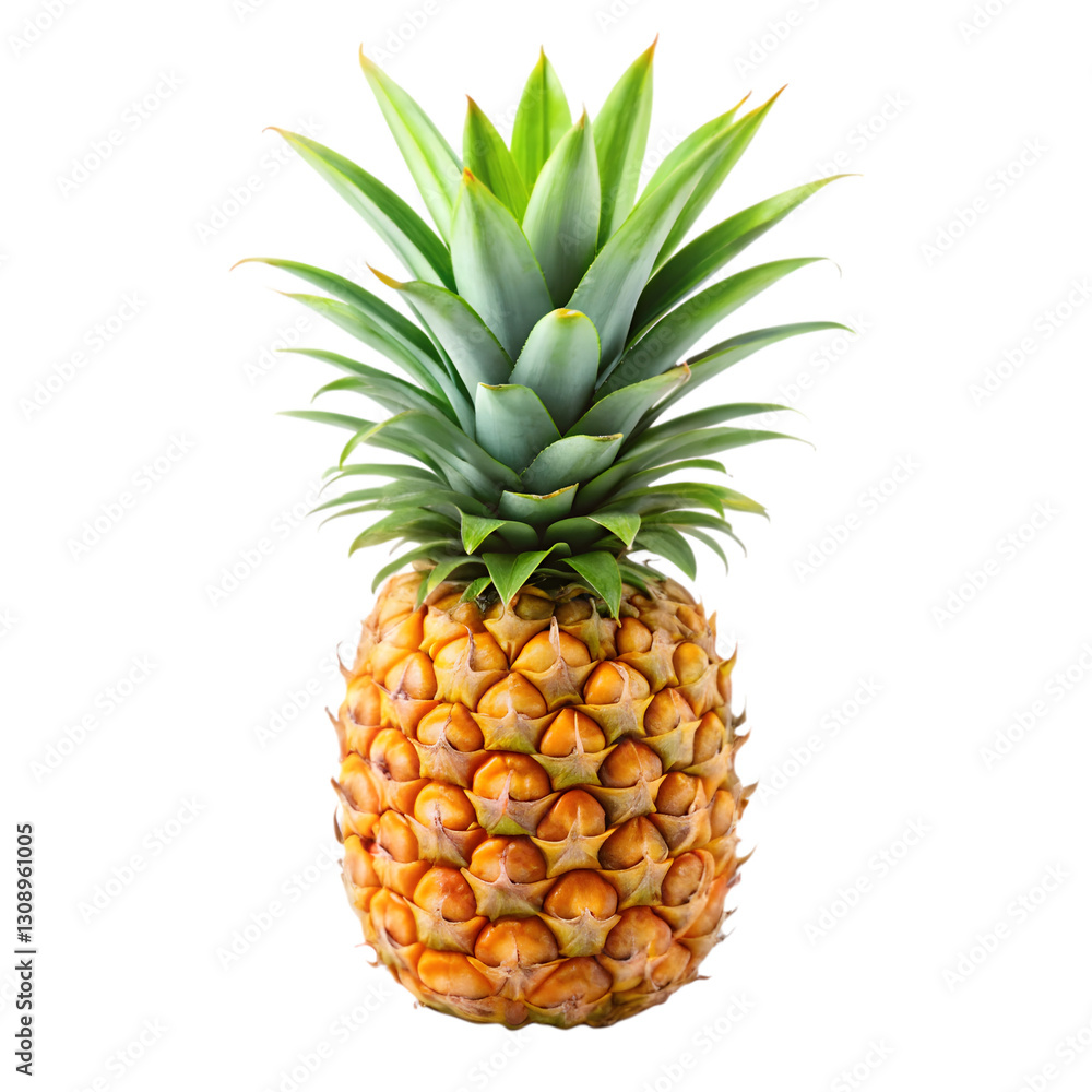 Fototapeta premium Pineapple fruit isolated on transparent background 