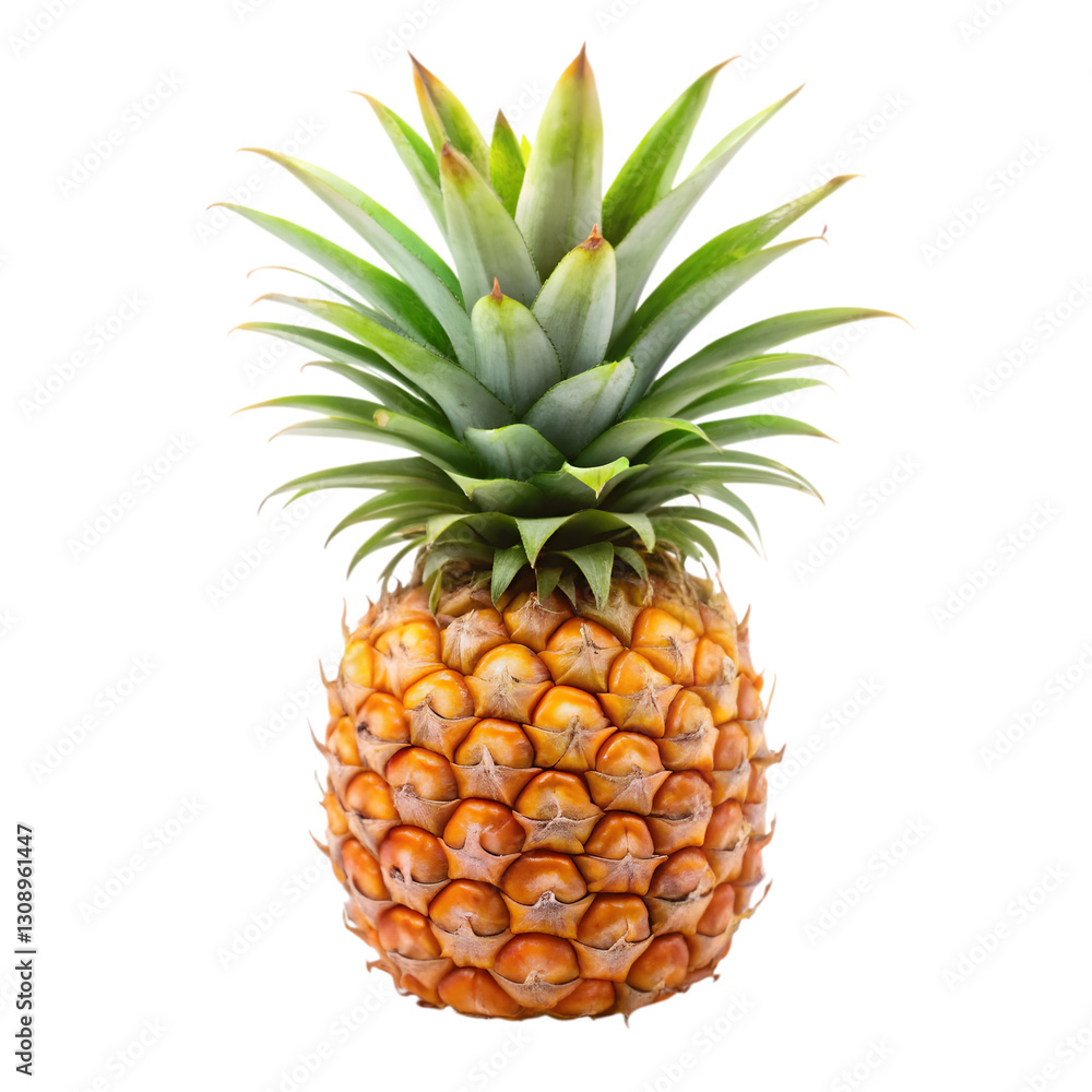 Fototapeta premium Pineapple fruit isolated on transparent background 