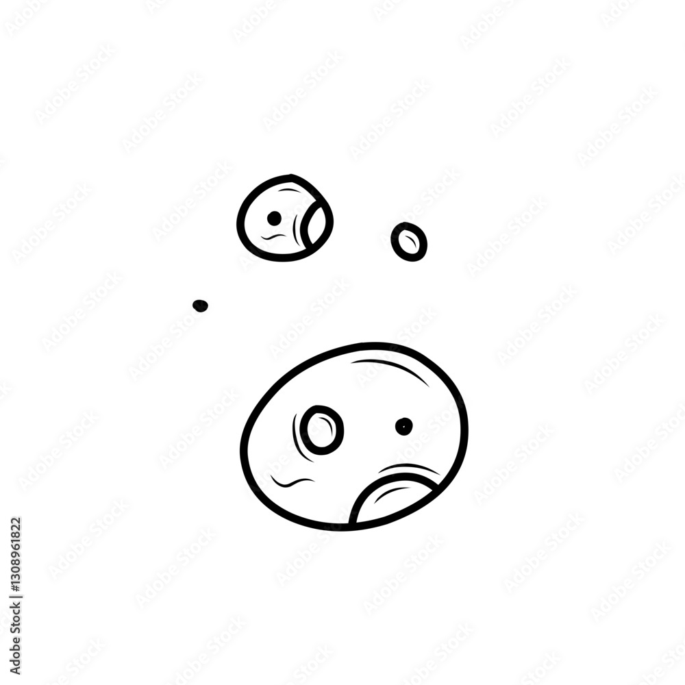 Fototapeta premium asteroid icon doodle