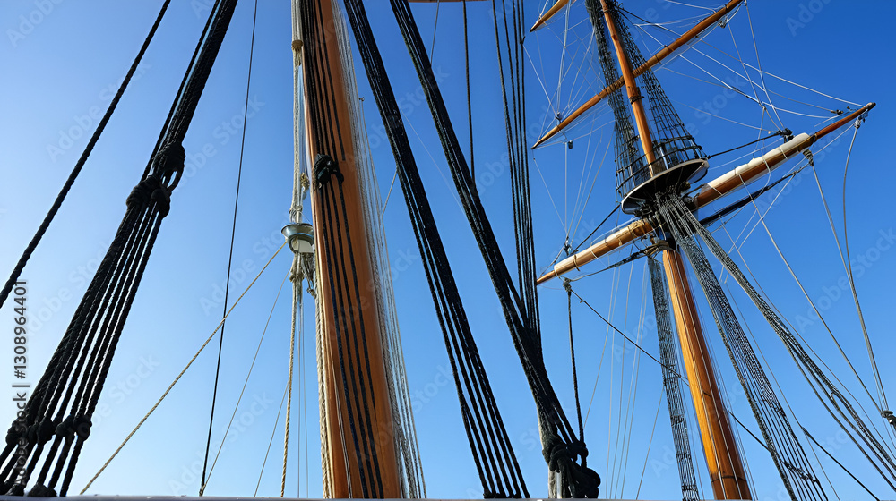 Obraz premium rigging on a sailing ship