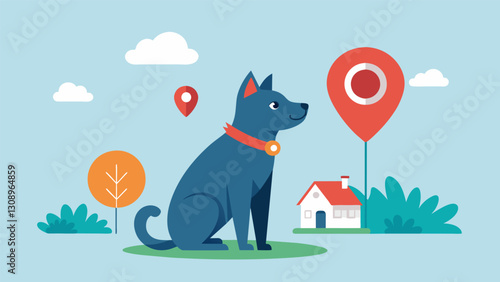With reliable pet location alerts you can rest easy knowing that your furry friend is always within reach and under your protection.. Vector illustration
