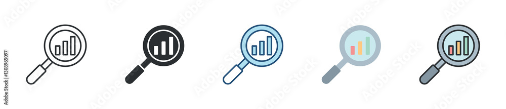 Analytics Icon Set Multiple Style Collection Analytics Icon Set Multiple Style Collection