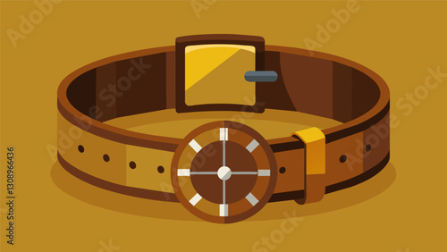 The watch band is crafted from natural leather representing the stoics connection to the earth and the passage of time.. Vector illustration