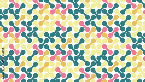 Abstract background geometric pattern metaball shape with easter colorful