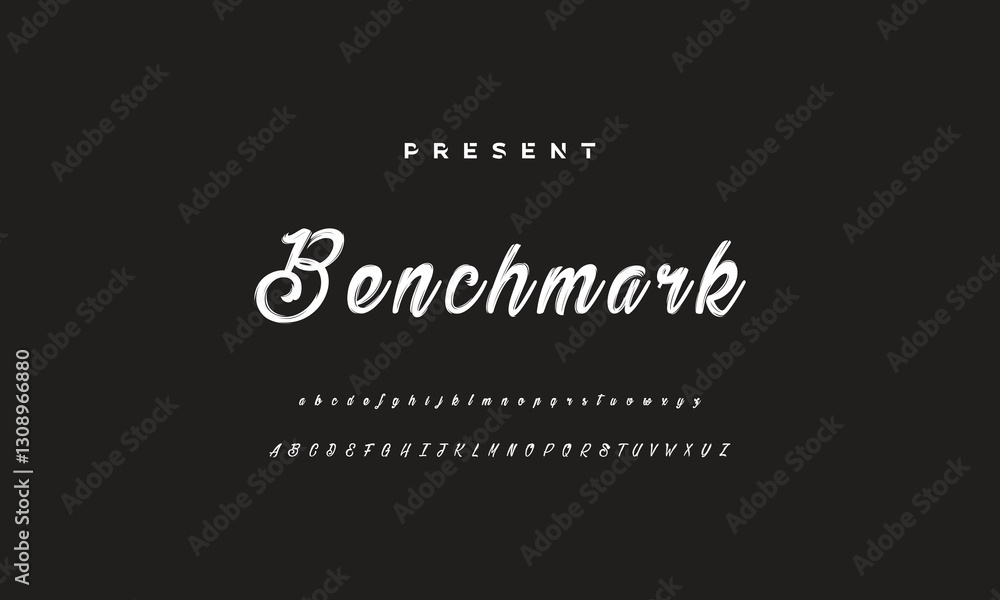 Brush Font. Hand Lettering Sketch Font. Vector Alphabet Brush Font. Hand Lettering Sketch Font. Vector Alphabet